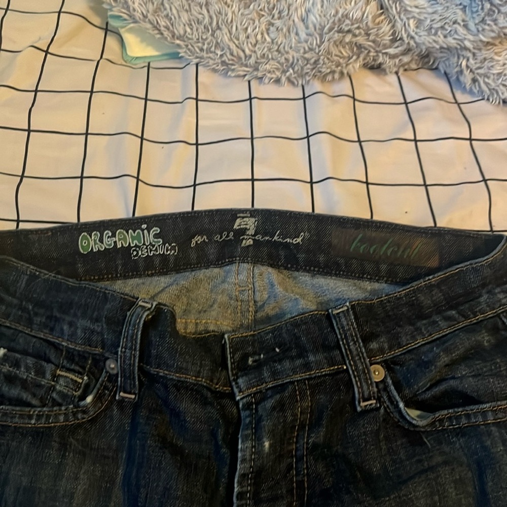 7 for all man kind organic bootcut jeans. 25 x 32 like new condition minor wear